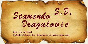 Stamenko Dragulović vizit kartica